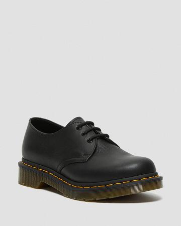 Black Women's Dr Martens 1461 Virginia Leather Oxfords Shoes | CA 379BEX